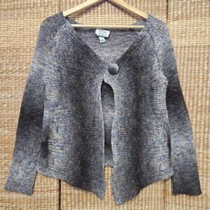Talbots Womens Vtg Y2K Indie Dark Cottage Italian Wool Mohair Blend Cardigan S